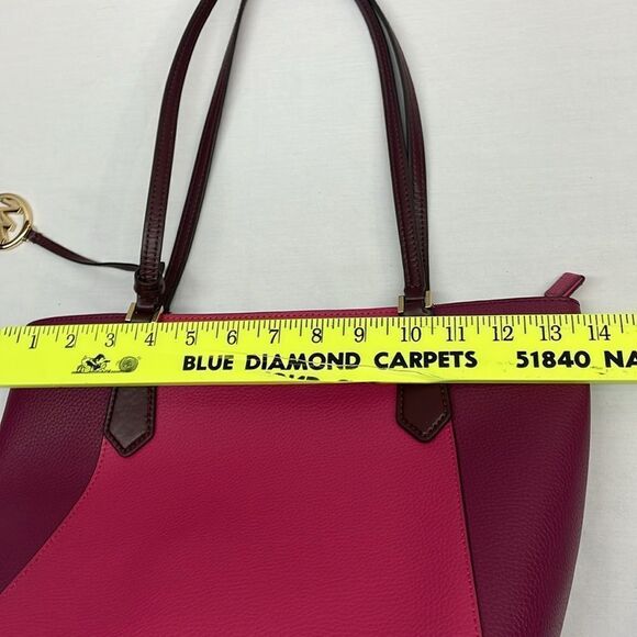 Michael Kors Kimberly Small Bonded Tote signature Electric Pink Multi Leather - Picture 6 of 10